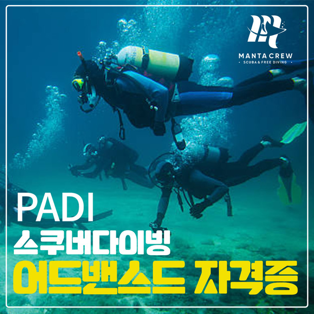 [만타크루][서울] PADI 스쿠버다이빙 어드밴스드 자격증
